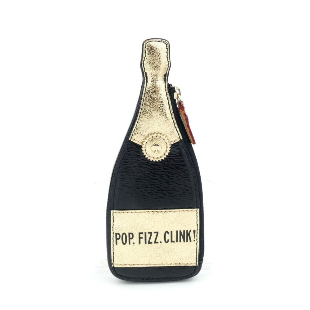 kate spade new york pop fizz clink!‎ champagne bottle bubble over coin purse